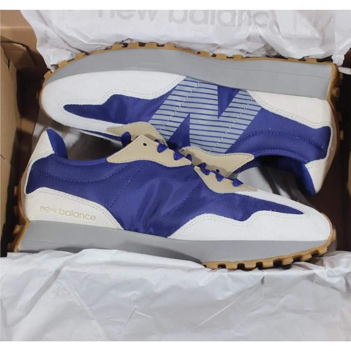 New Balance shoes - New Balance 327 - MS327CA - Blue, Manufacturer: Blue-Surf/Beige/White/Gum 1