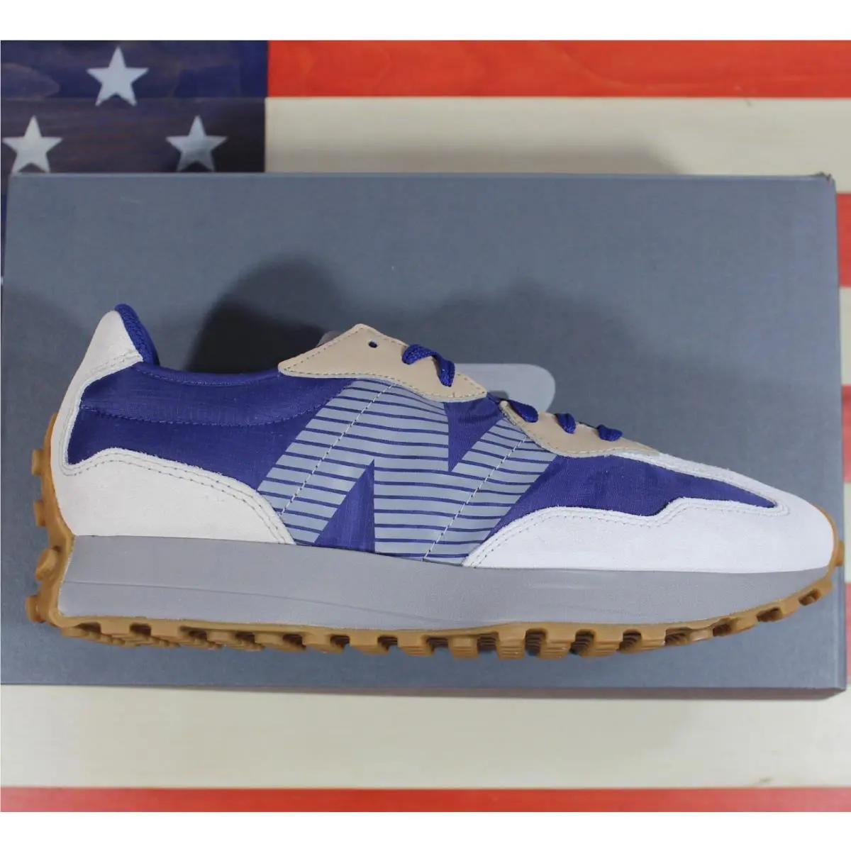 New Balance shoes - New Balance 327 - MS327CA - Blue, Manufacturer: Blue-Surf/Beige/White/Gum 11