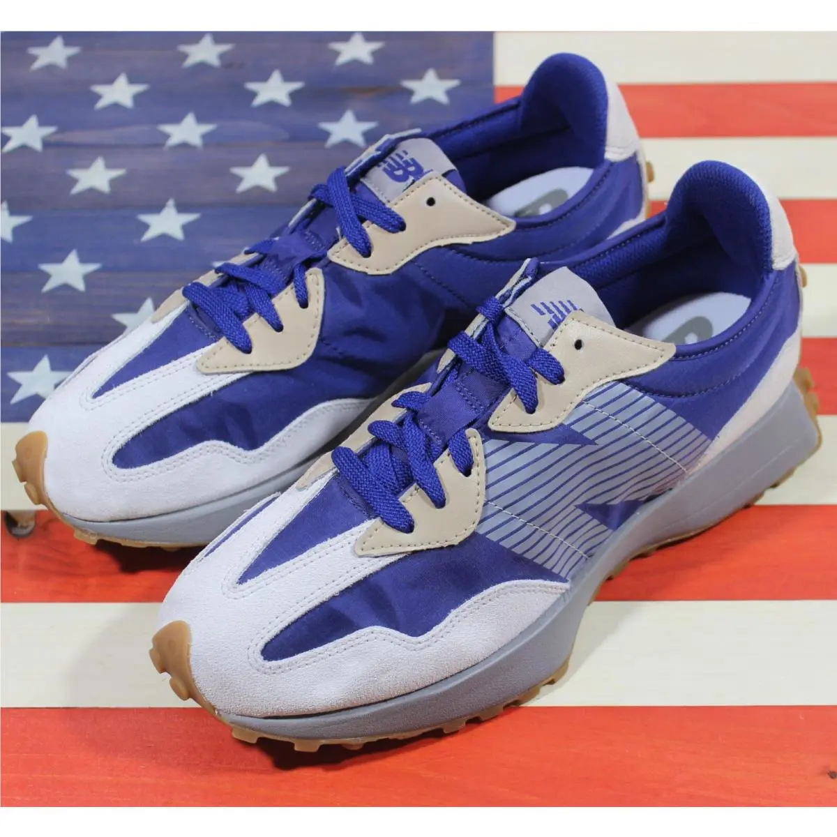 New Balance shoes - New Balance 327 - MS327CA - Blue, Manufacturer: Blue-Surf/Beige/White/Gum 19