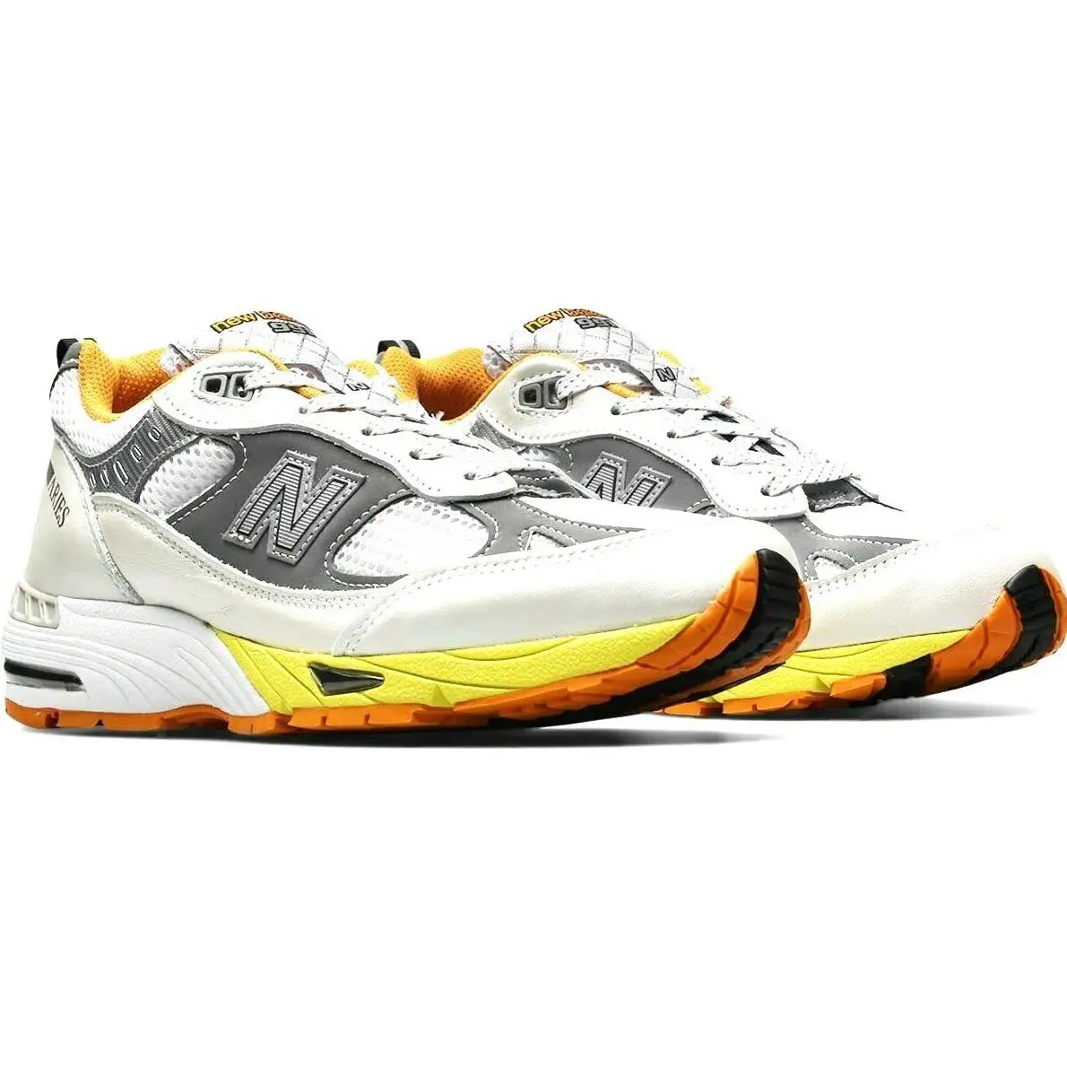 New Balance shoes - New Balance 991 - W991ARI - Pearl White / Orange/SILVER 3