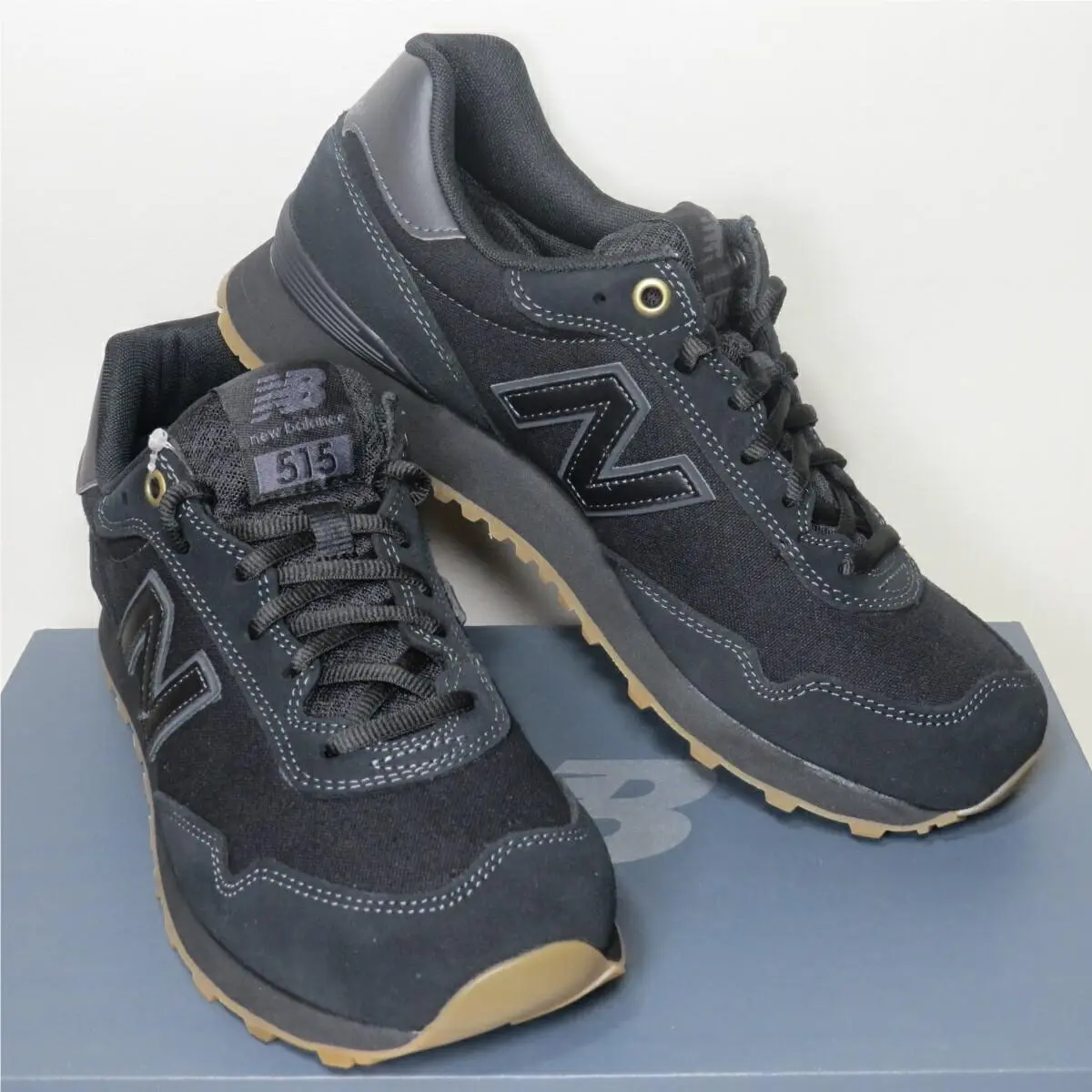 New Balance 515 Black Gum Jogging Walking Sneakers ML515WAB Mens Size 10