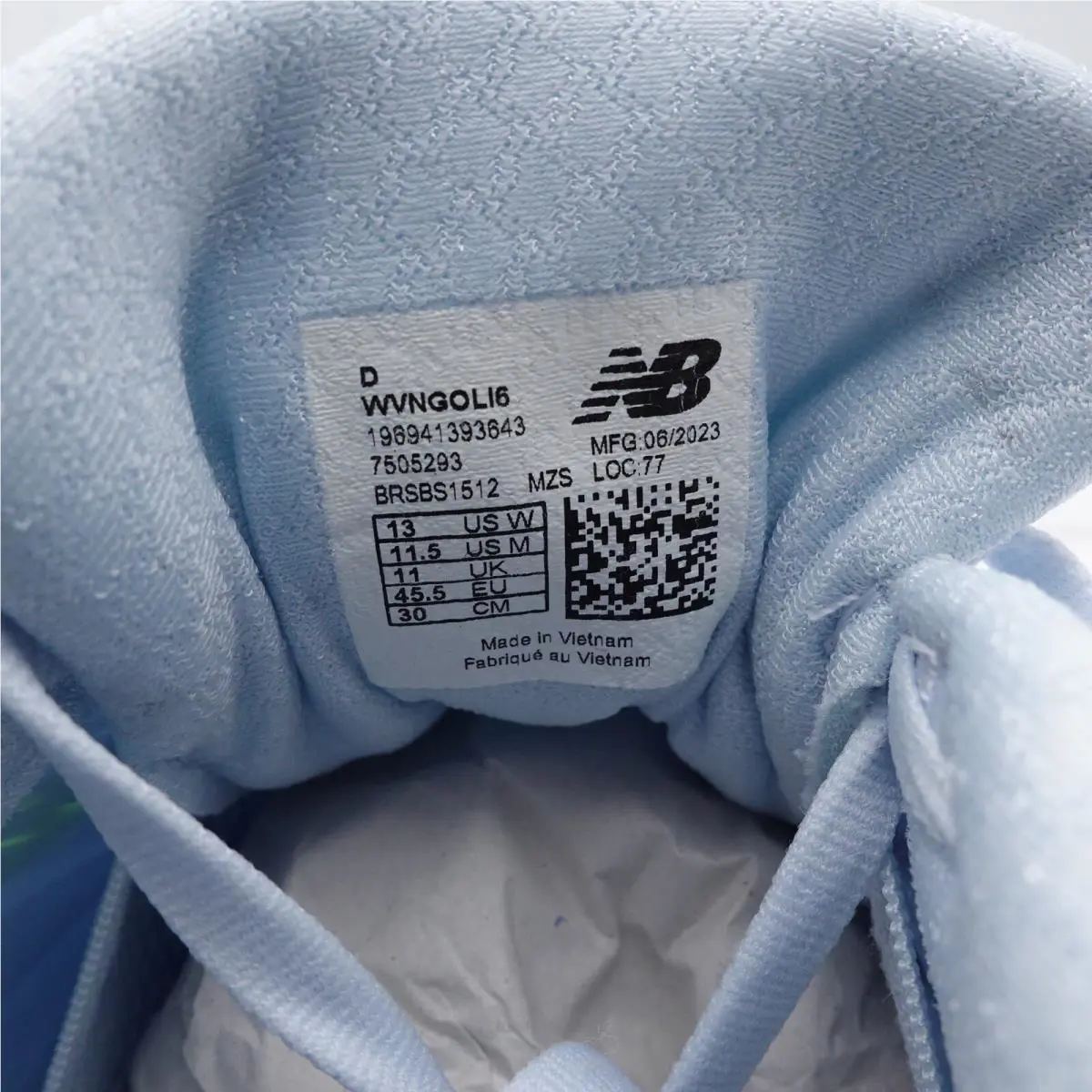 New Balance shoes - New Balance Fresh Foam X Vongo V6 - WVNGOLI6 - Blue, Manufacturer: Ice Blue/Thirty Watt (UPC: 196941393643) 0
