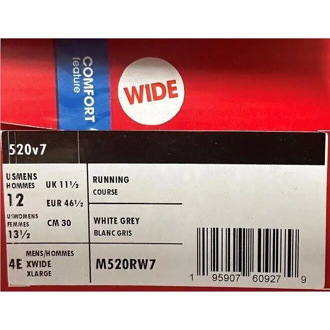 New Balance shoes - New Balance 520 - M520RW7 - WHITE/GREY (UPC: 195907609279) 0