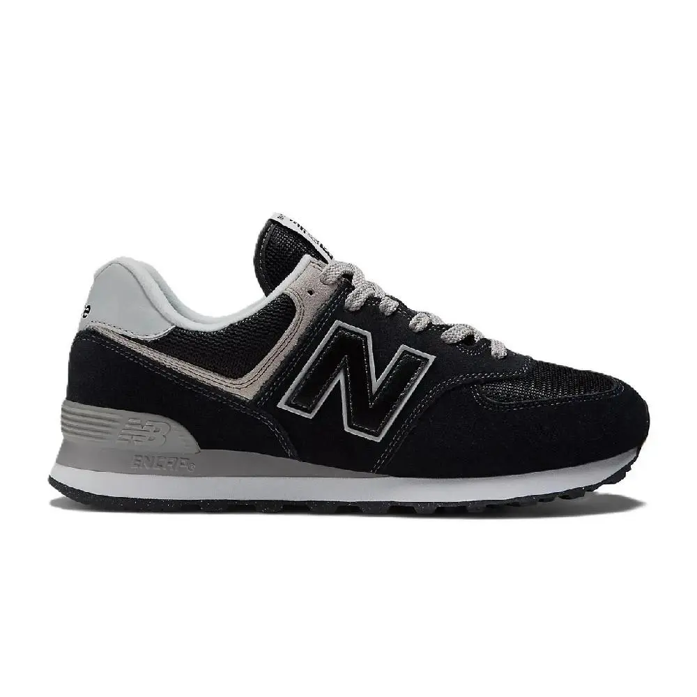 Mens Size 10.5 2E - New Balance 574 Core Black White Shoes Sneakers ML574EVB New