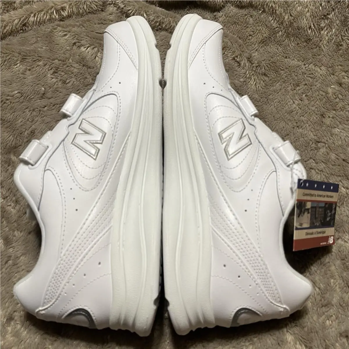 New Balance shoes - New Balance 577 Hook & Loop Walking Sneaker Shoes MW577VW - MW577VW - White (UPC: 0401000598595) 10