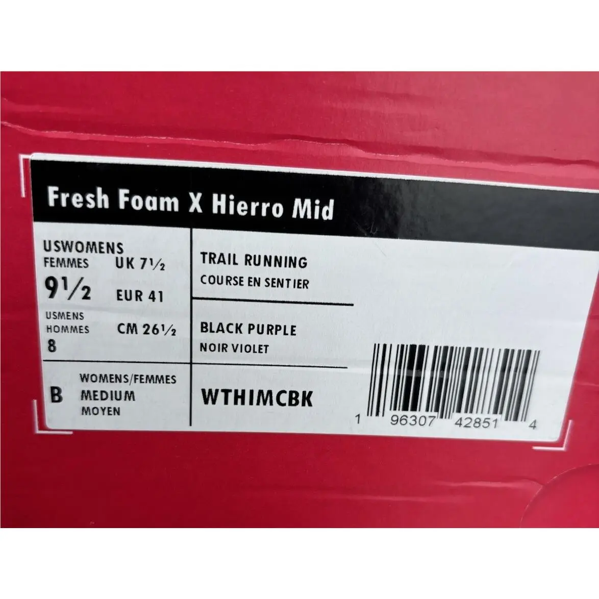 New Balance shoes - New Balance Fresh Foam X Hierro HT Mid - WTHIMCBK - Purple (UPC: 196307428484) 8