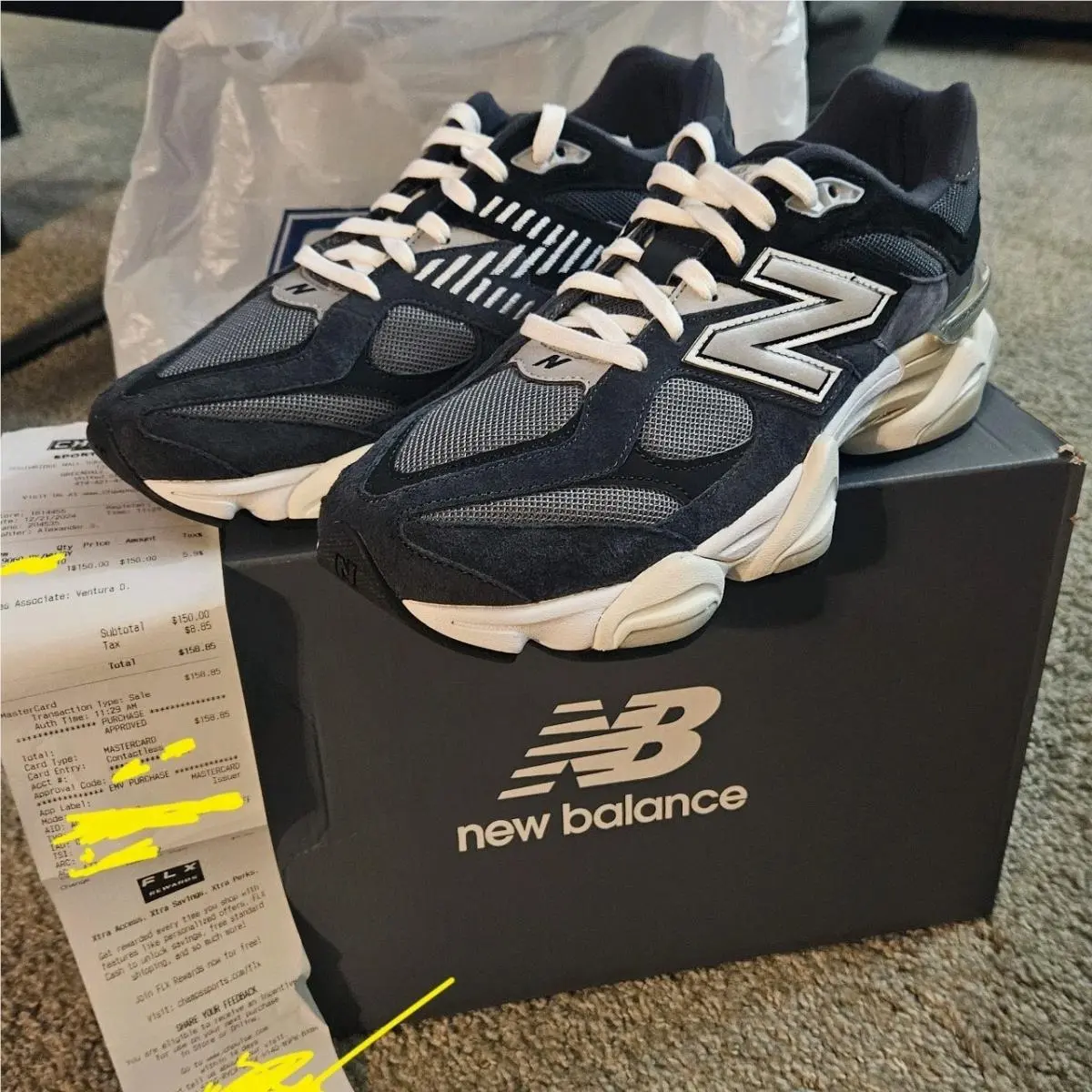 New Balance 9060 Black + Phantom + Magnet Men`s Sneakers - U9060BLC Size 11 Mens