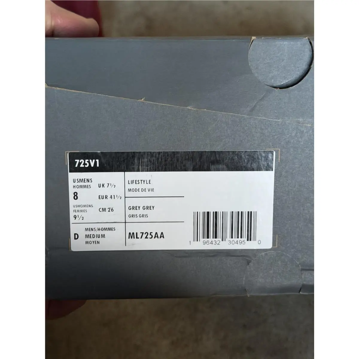 New Balance shoes - New Balance 725 - ML725AA - Gray, Manufacturer: Raincloud/Shadow Grey/Sea Salt 7