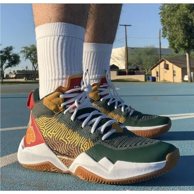 New Balance Two Wxy BB2WXYSO Green Red Orange Men`s Basketball Shoes Size 12 - Green