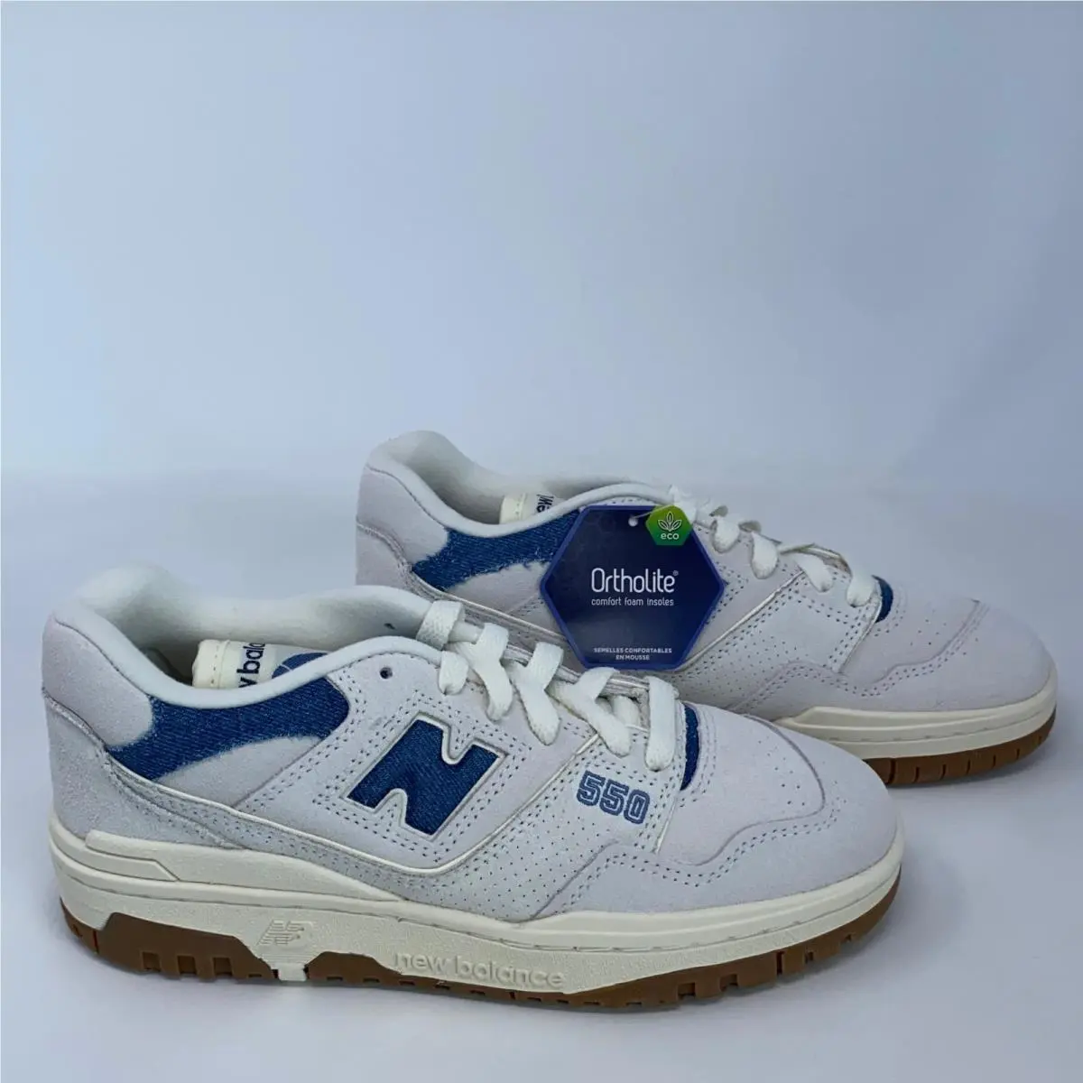 New Balance 550 Women’s White/grey Rain Cloud Sz 5.5