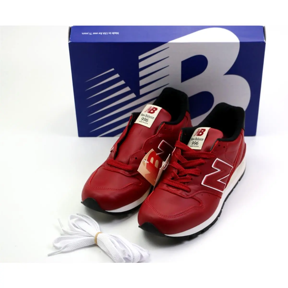 New Balance 996 U996RB Crimson Leather Made in Usa Men`s Size 9 D Shoes Sneakers