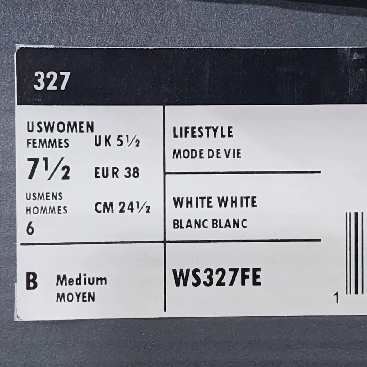 New Balance shoes - New Balance 327 - WS327FE - Sea Salt Black 8