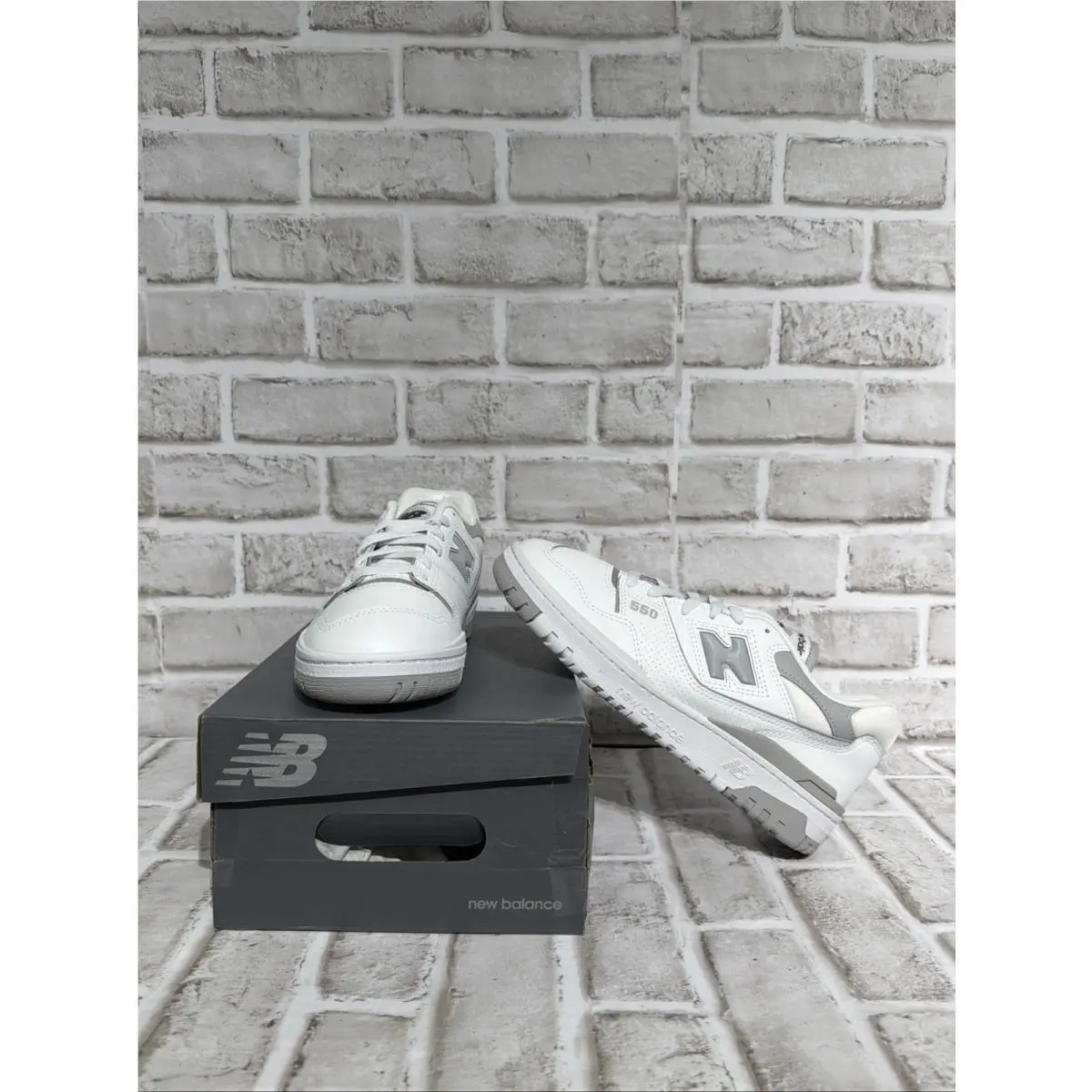 New Balance 550 Women’s White/grey Leather Sneakers BBW550BB Sz 6.5 New