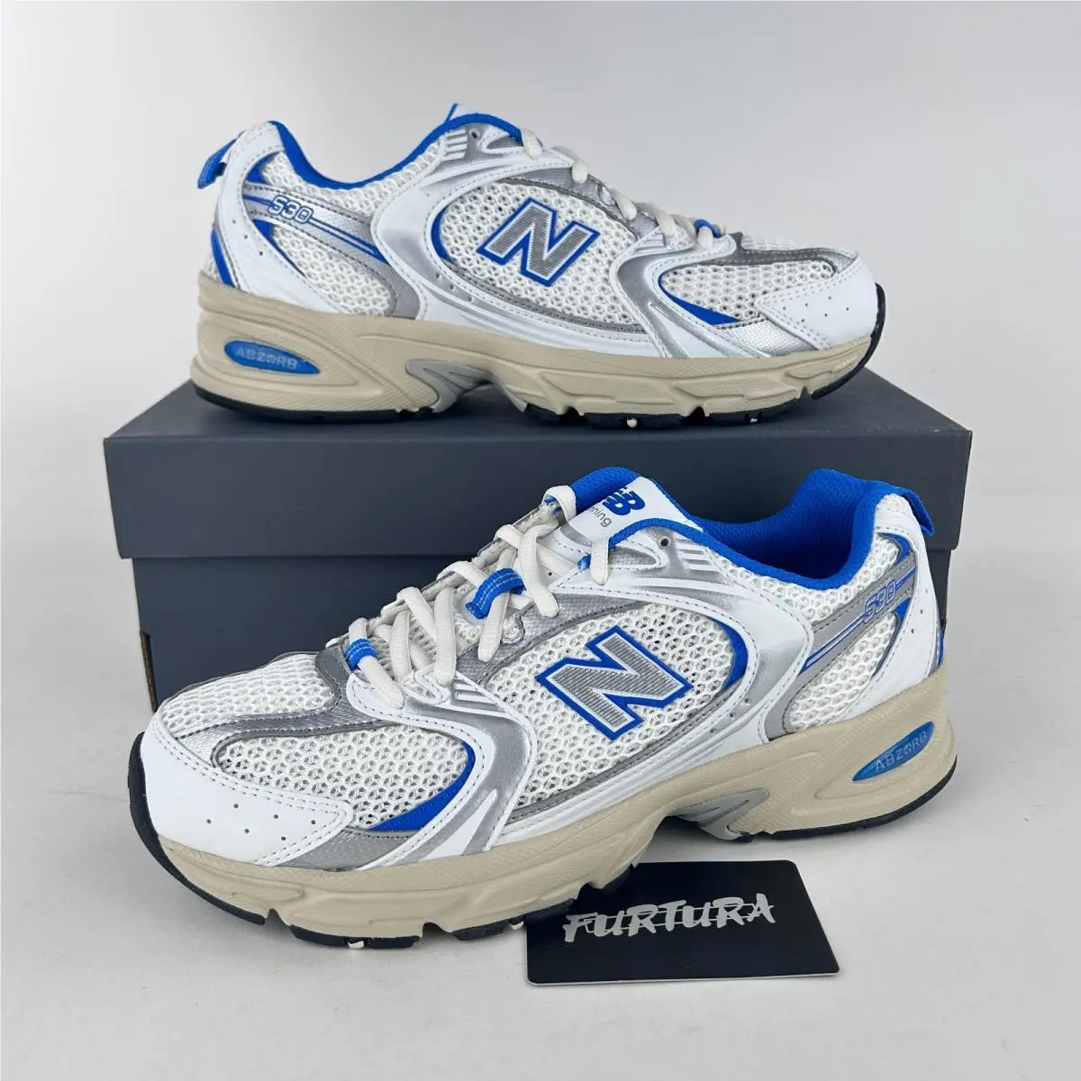 New Balance 530 White Blue MR530EA Men`s Size 7 / Women`s 8.5 Shoes 203D
