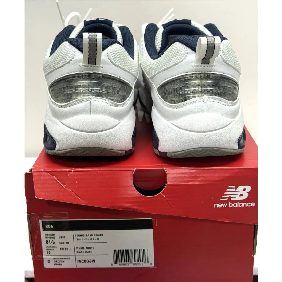 New Balance shoes - New Balance 806 - MC806W - White/Blue (UPC: 886863692916) 2