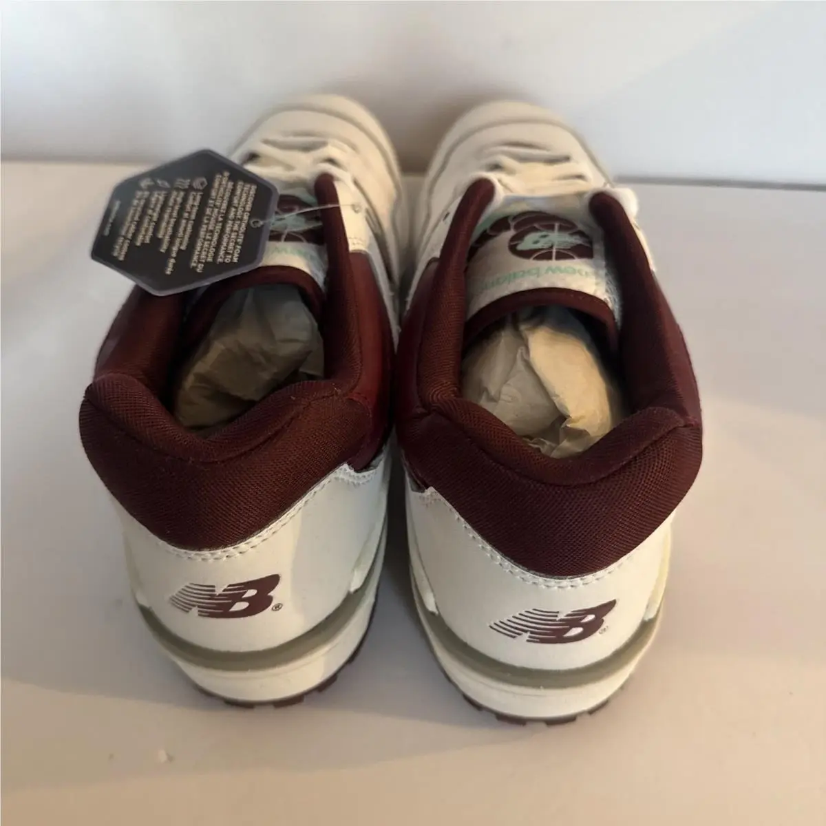 New Balance shoes - New Balance 550 - BB550WBG - White, Burgundy 8