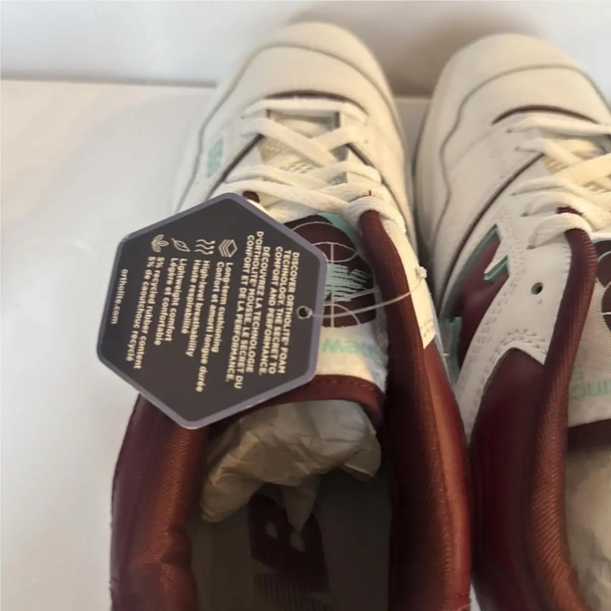 New Balance shoes - New Balance 550 - BB550WBG - White, Burgundy 7