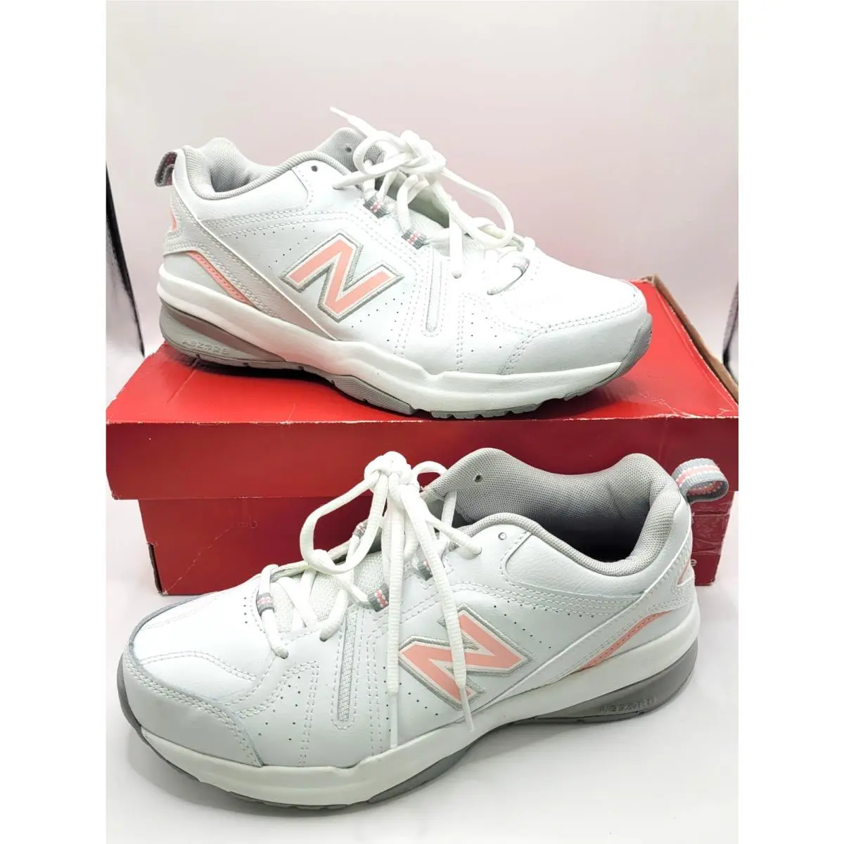 New Balance 608v5 White/pink Training Sneakers WX608WP5 Women`s 8.5 D