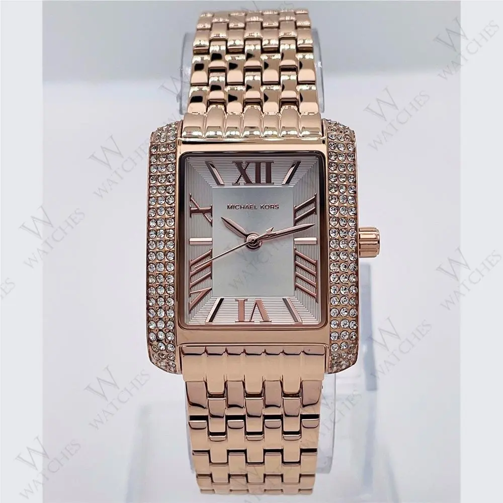 Michael Kors MK4743 Emery White Dial Rose Gold Bracelet 33 mm Women`s Watch