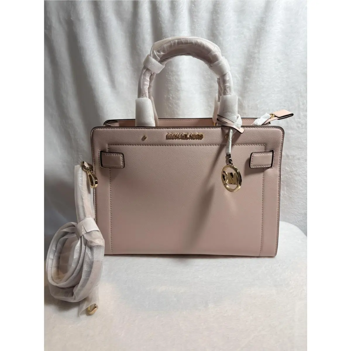 Michael Kors Rayne Medium Saffiano Leather Satchel Color: Powder Blush