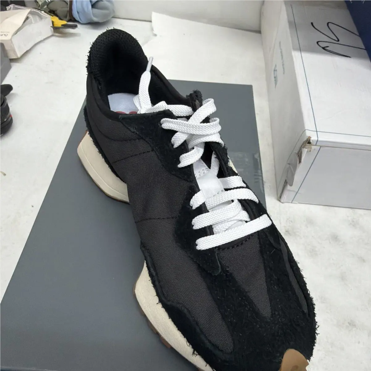 New Balance shoes - New Balance 327 - WS327BL - Black White (UPC: 196307542173) 1