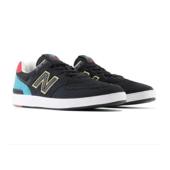 New Balance CT 574 Size 13 D Black White Blue Classic Court Sneaker