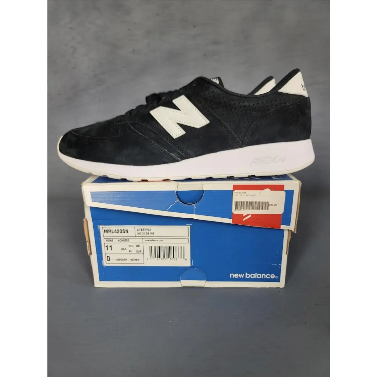 New Balance 420 Series V2 Comfortable Breathable Running Shoes Black/white New