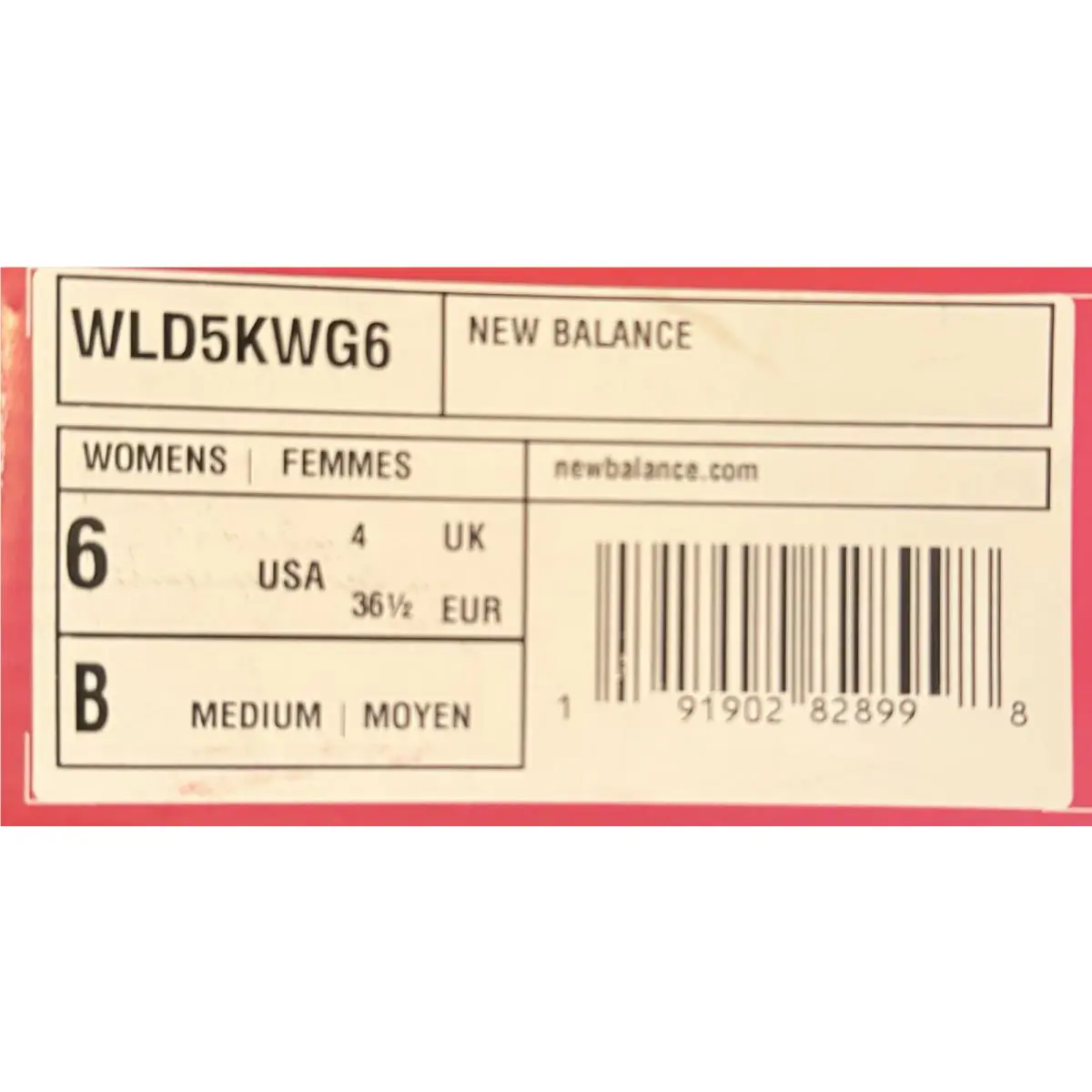 New Balance shoes - New Balance WLD5KWG6 - WLD5KWG6 - White (UPC: 191902828998) 5