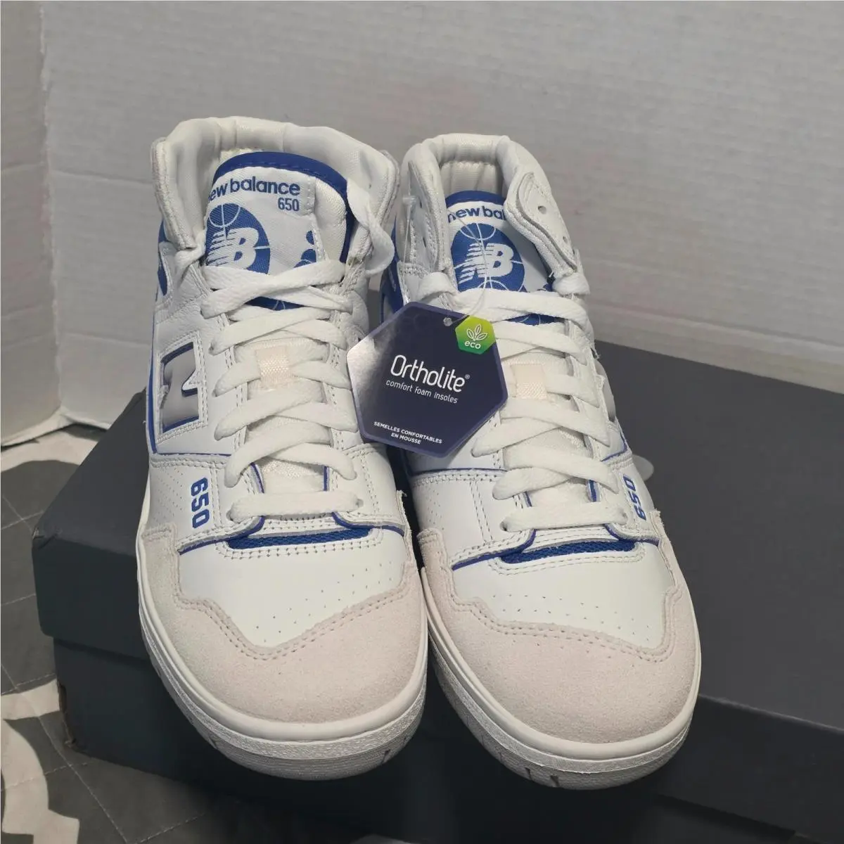 New Balance shoes - New Balance 650 - BB650RWI - White/Marine Blue (UPC: 196652921128) 1