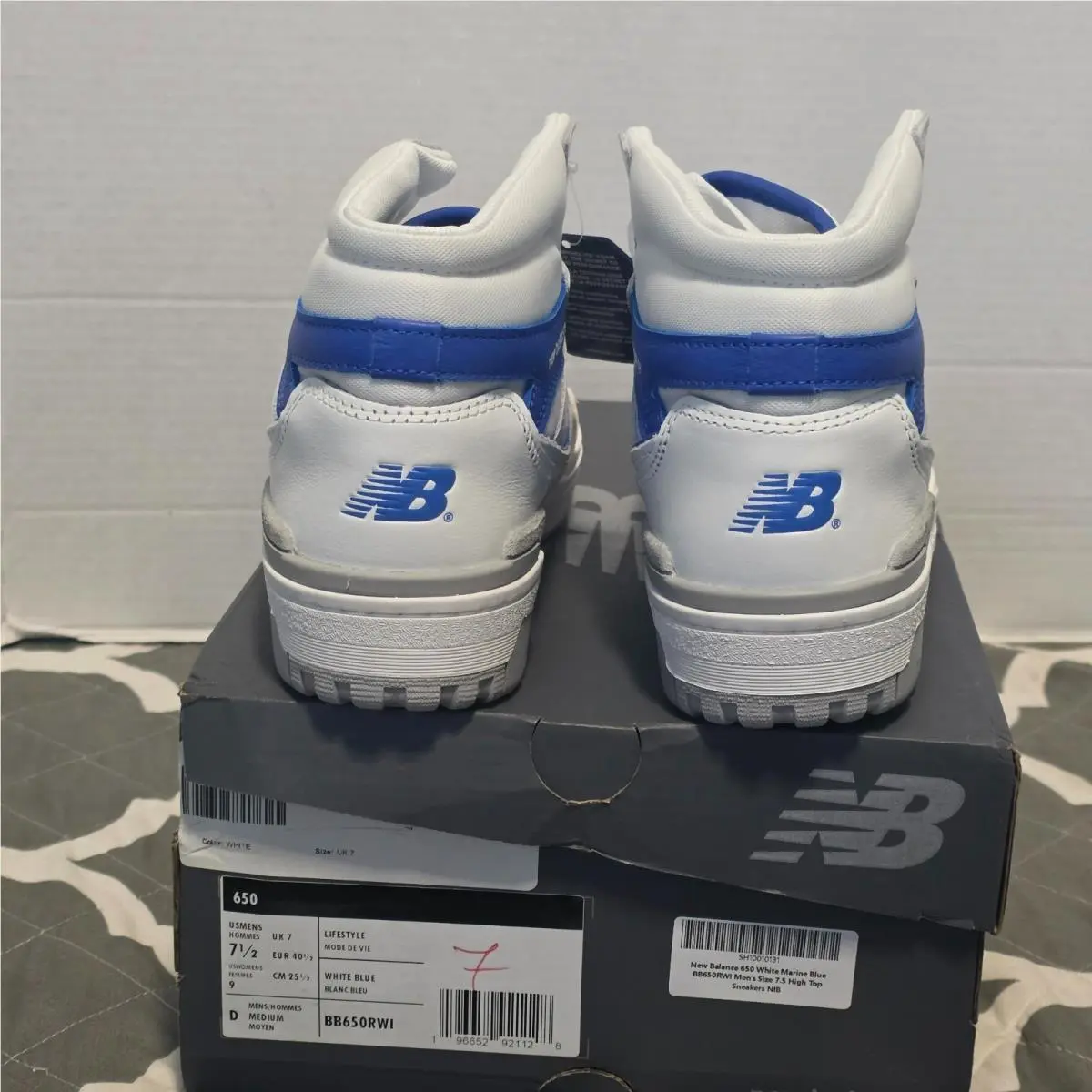 New Balance shoes - New Balance 650 - BB650RWI - White/Marine Blue (UPC: 196652921128) 4