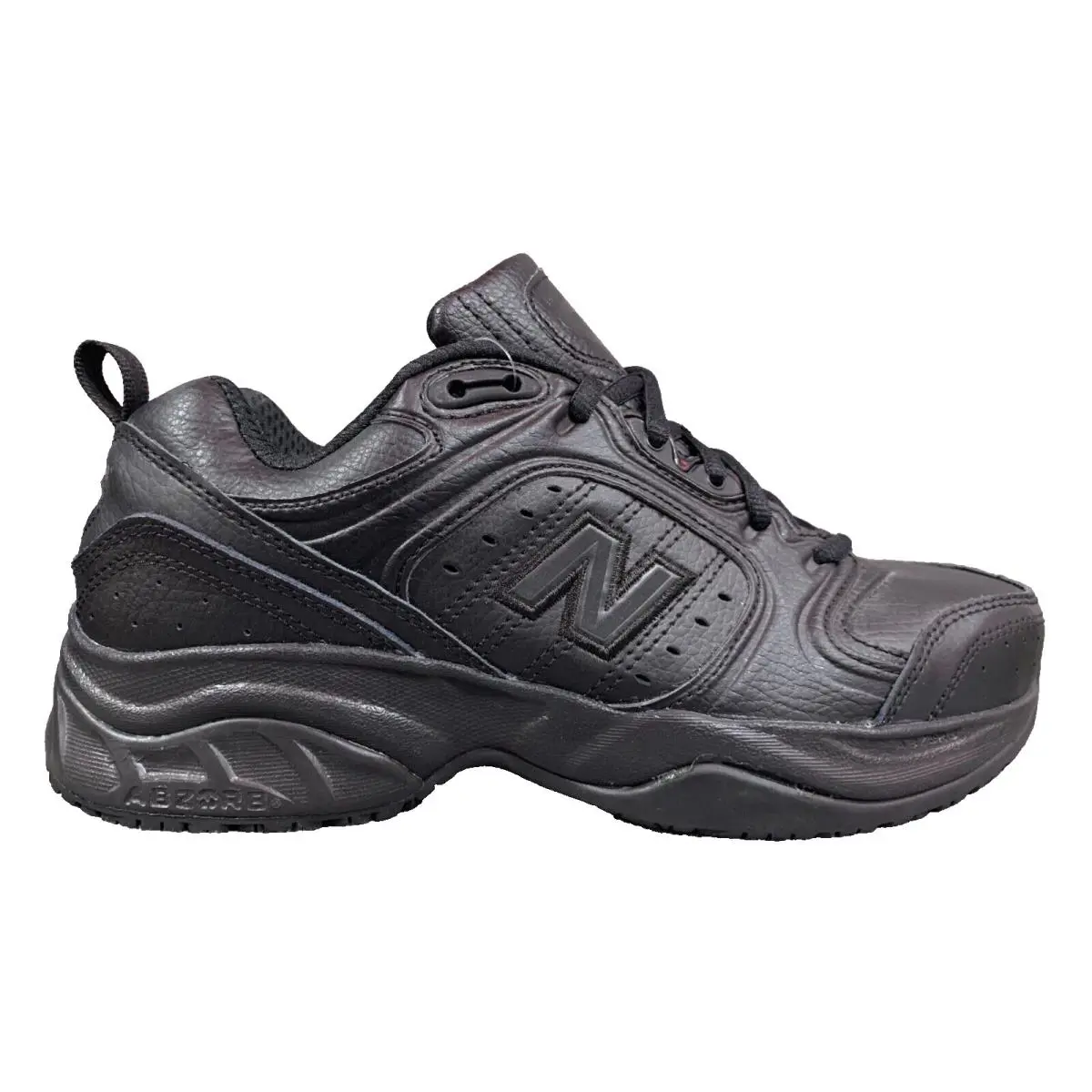 New Balance Mens Mid 623B2 Super Grip Slip Resistant Black Leather Shoe US 7 4E