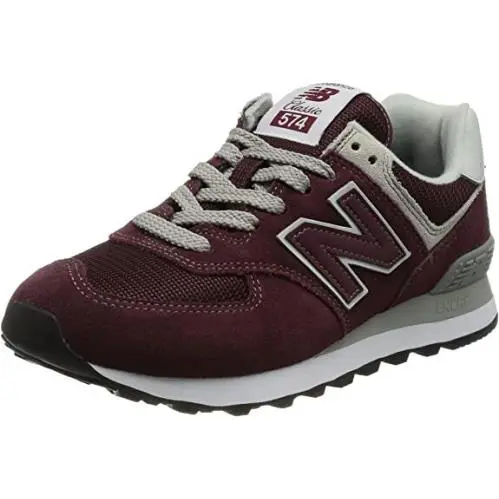 New Balance Men`s 574 V2 Sneakers Burgundy/burgundy Size: 18 M