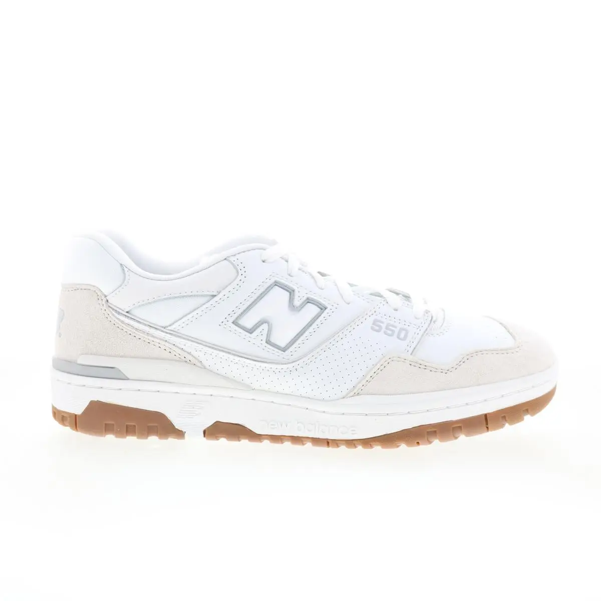 New Balance BB 550 BB550WGU Mens White Suede Lifestyle Sneakers Shoes 12