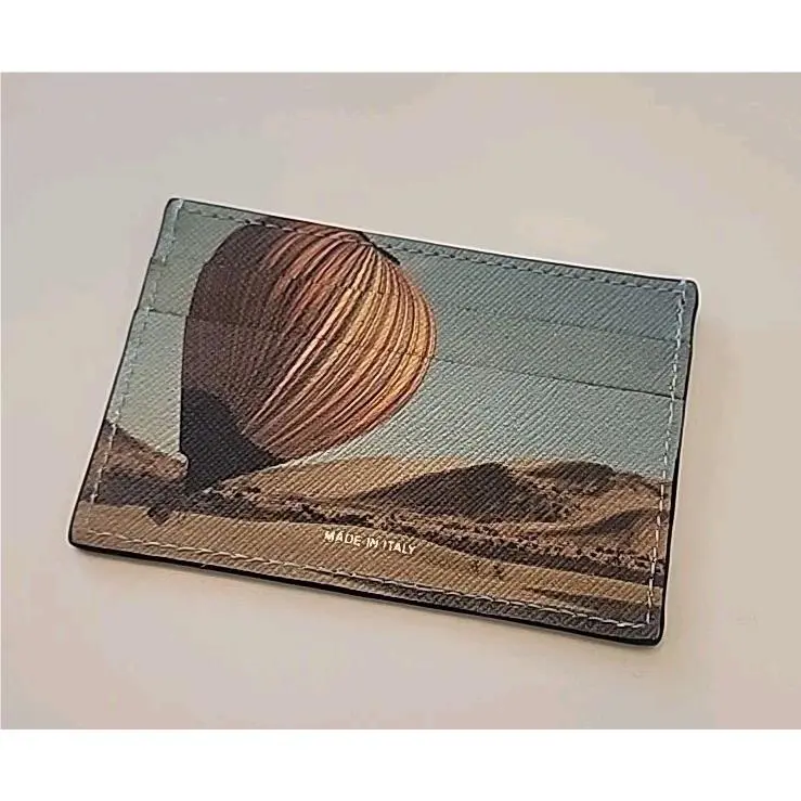 Paul Smith Hot Air Balloon Leather Card Holder. Made in Italy