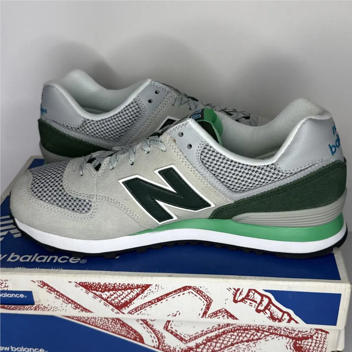 New Balance shoes - 574 - ML574UTC - Gray / Green (UPC: 889969169610) 8