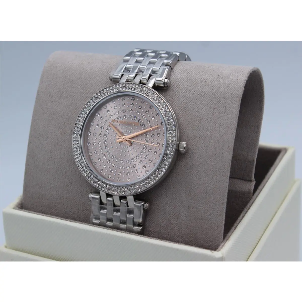 Darci Slim Silver Crystals Glitz Women`s MK4407 Watch by Michael Kors