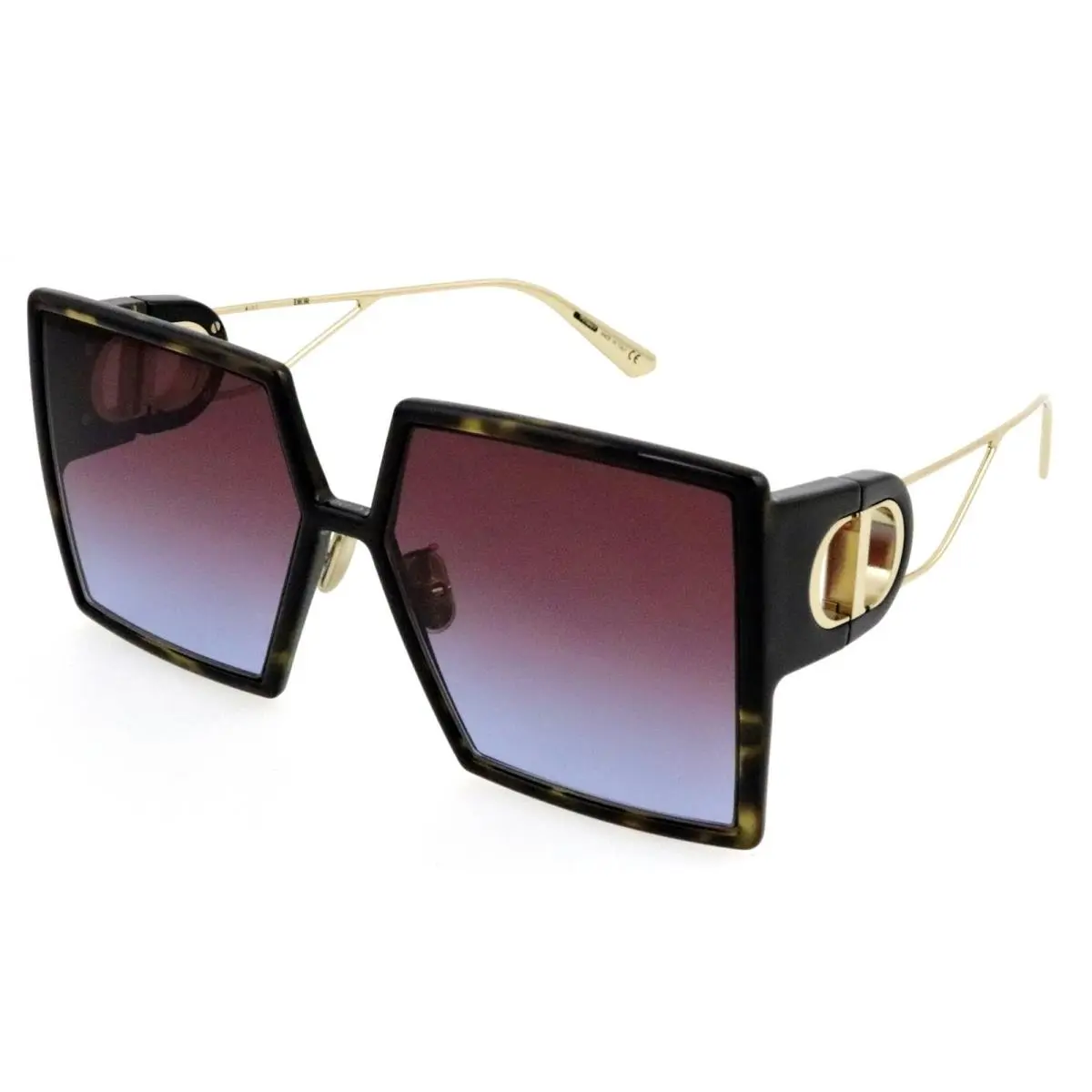 Christian  30MontaigneSU 22F2 58mm Gold Havana Square Sunglasses Italy by Dior