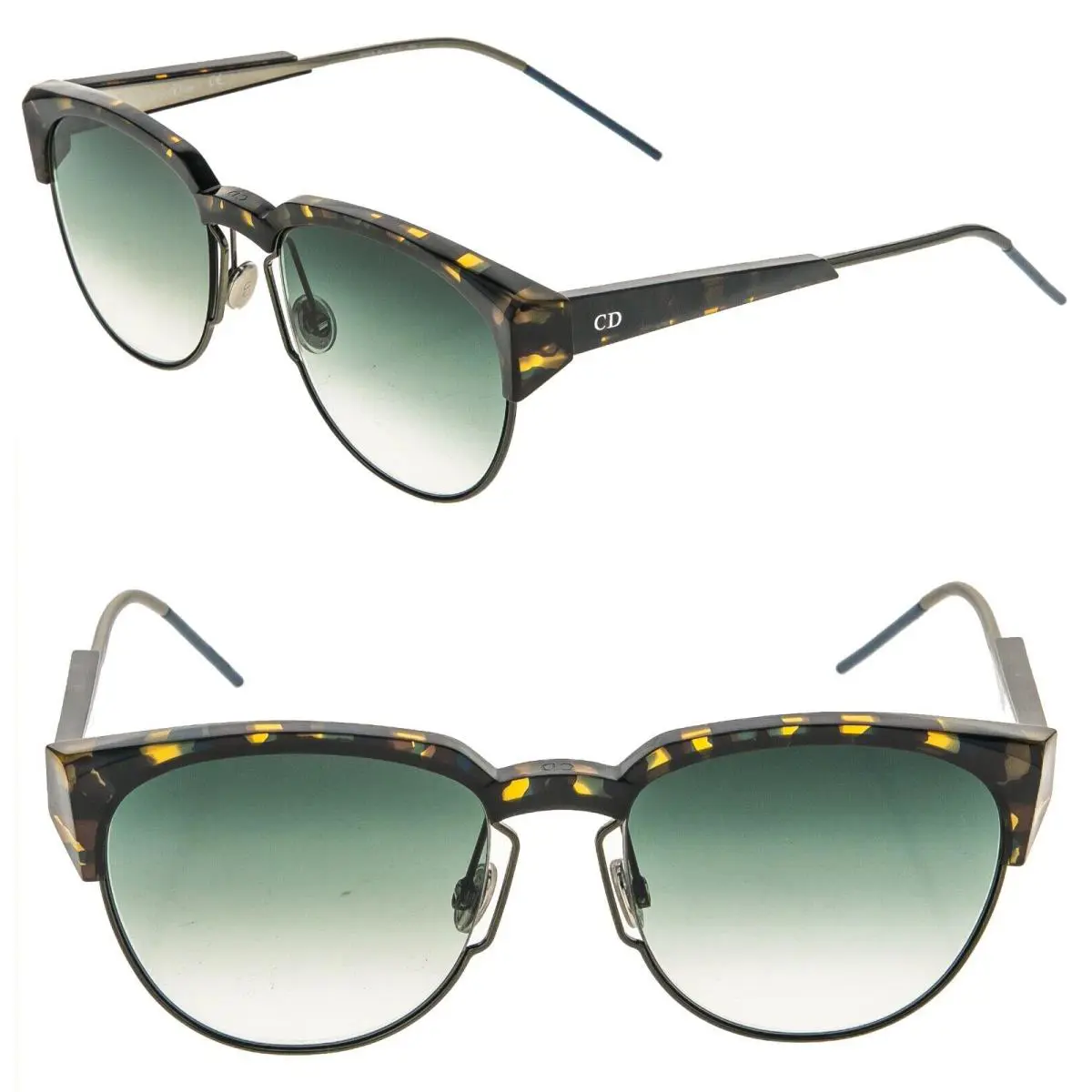 Christian Dior Spectral Brown Havana Green Aviator Sunglasses Diorspectral