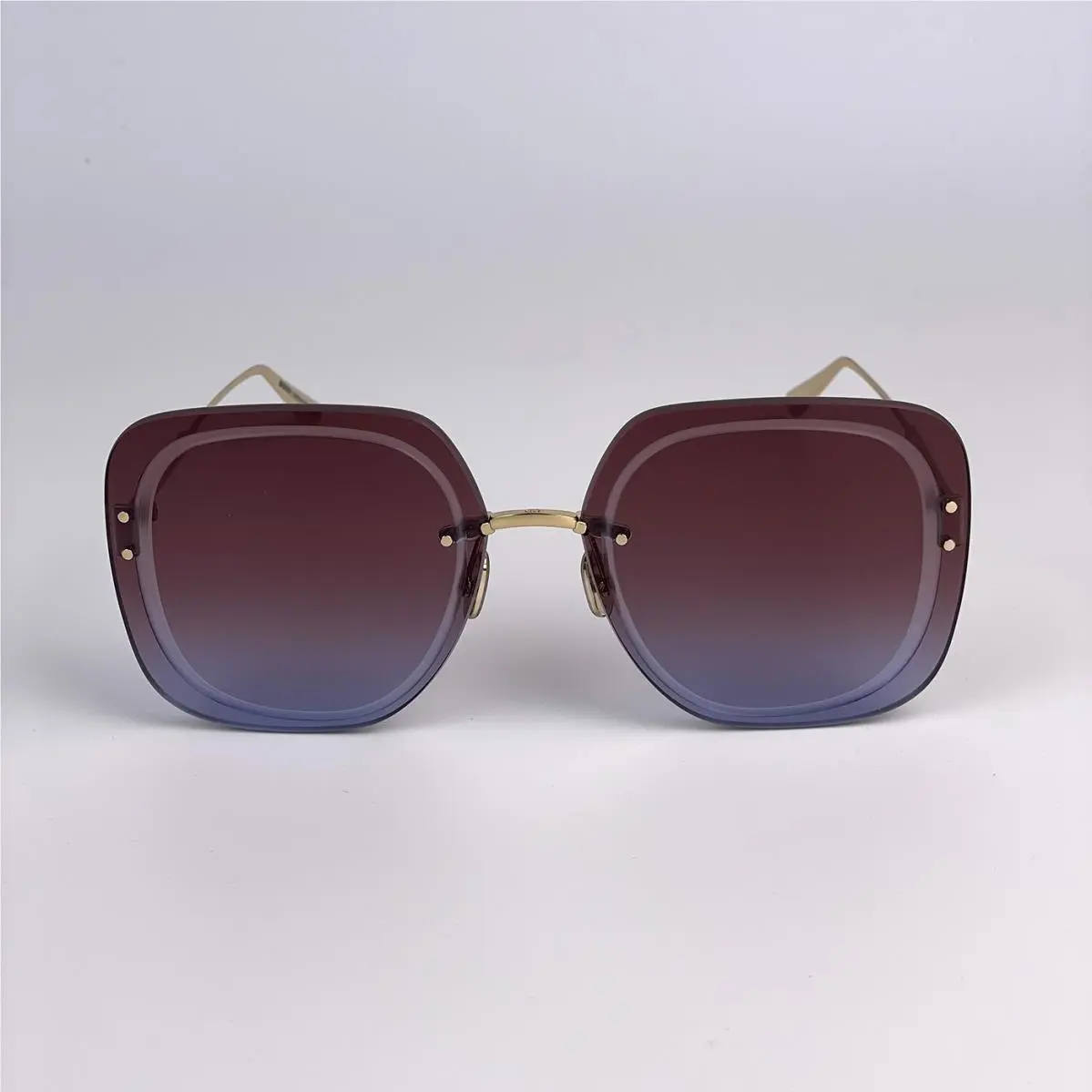 Dior Women Sunglasses Gold Brown Blue Gradient Square Ultradior SU B0D2