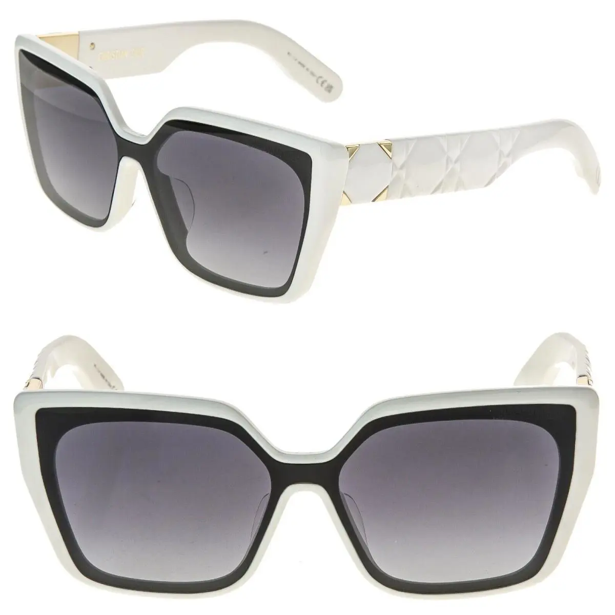 Christian  Lady 9522 White Cannage Paris Logo S2F Sunglasses CD40148F 95.22 by Dior