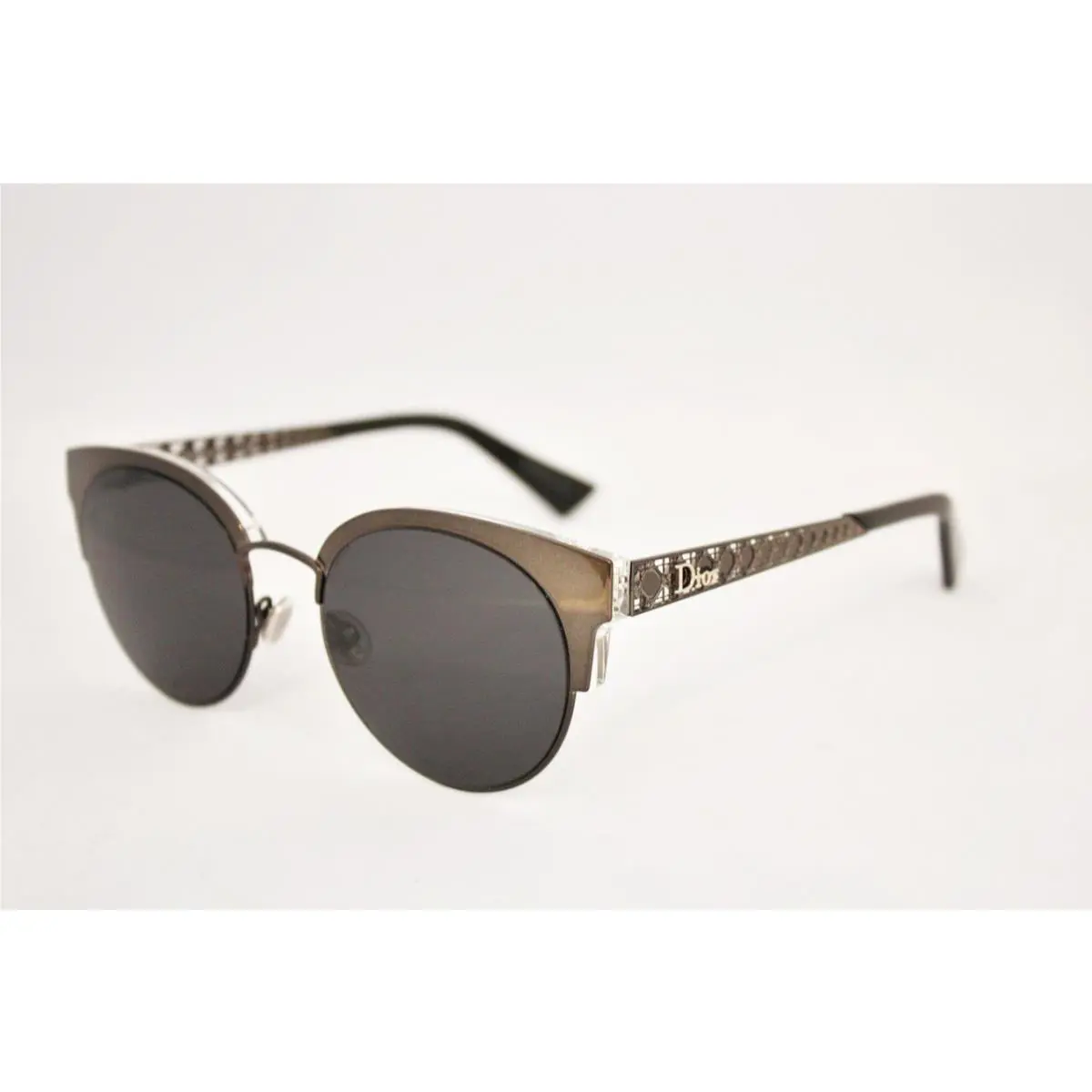 amamini /S Sunglasses 807IR Black Dark Ruthenium Women Oval by Dior