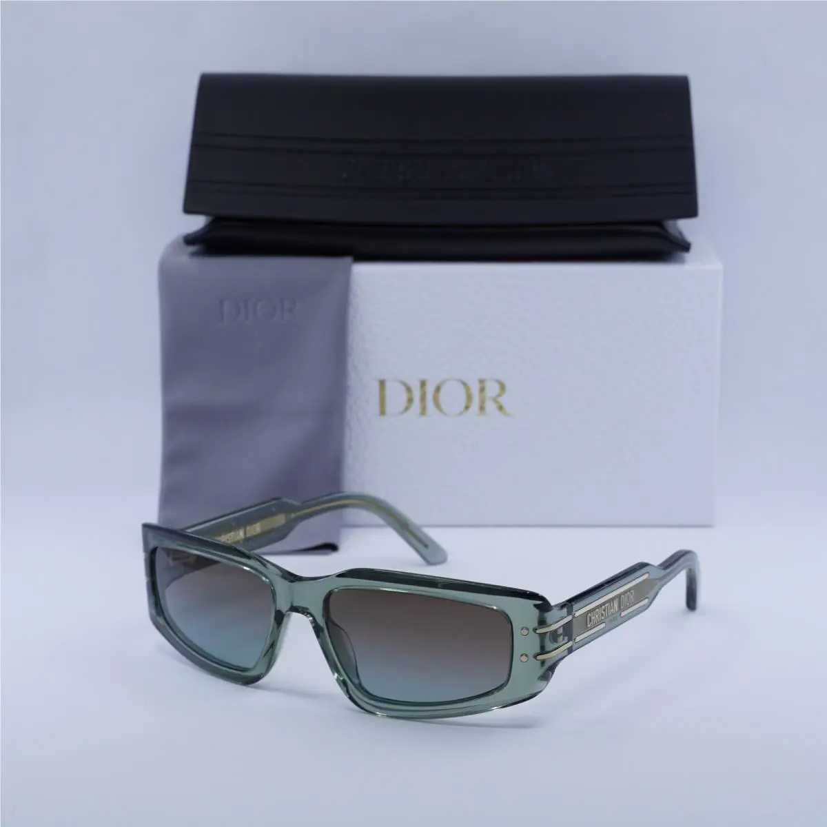 signature S9U 55F2 Shiny Green/brown Green Gradient 56-16-125 by Dior