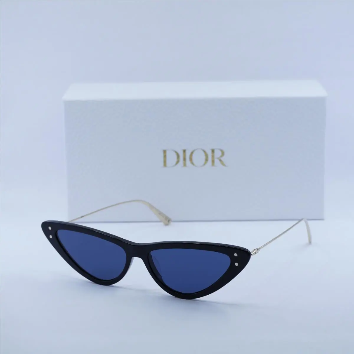 Missdior B4U 12B0 Shiny Black/blue 55-14-135 Sunglasses by Dior