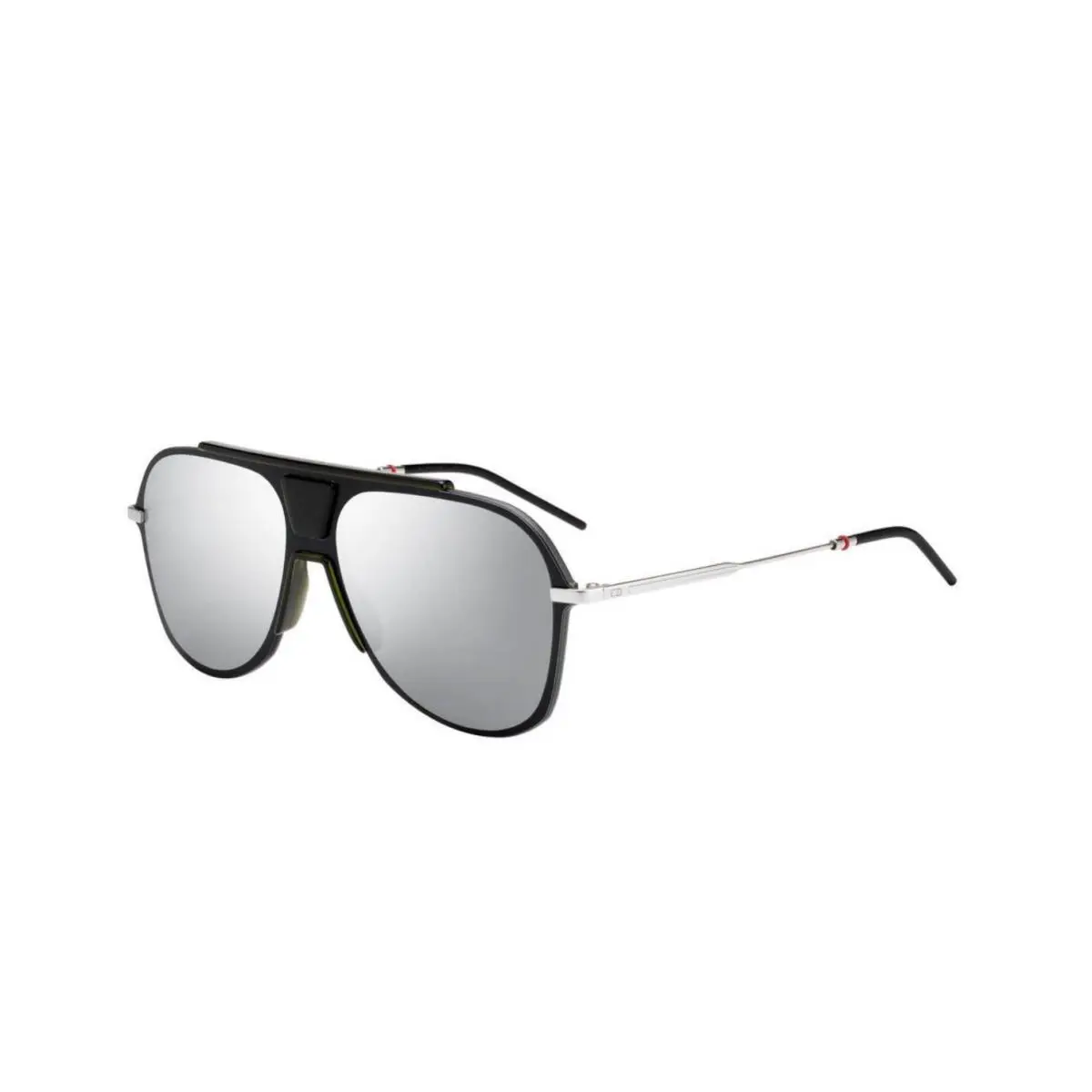 Christian Dior Homme 0224 S 03OL0T Black Aluminium Green Sunglasses Italy - Frame: Black Aluminium Green, Lens: Silver/Gray