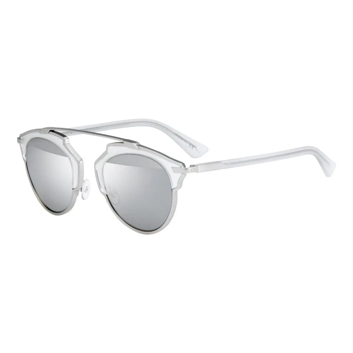 Silver Sunglasses w/ Reflective Lenses Frosted Frames “so Real” by Dior