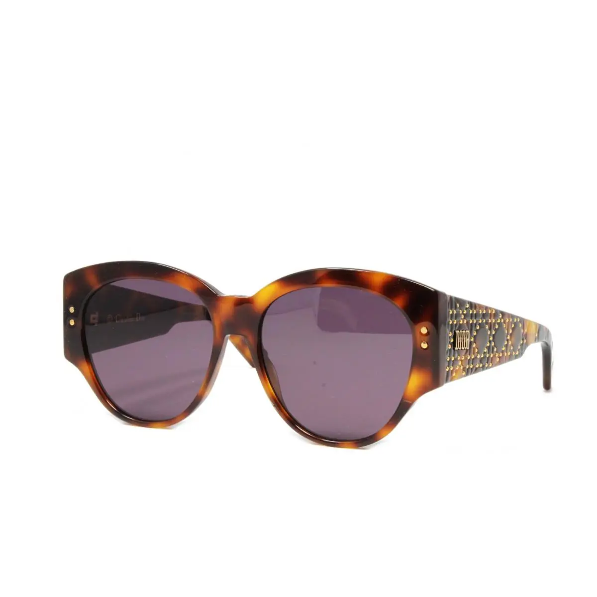 Christian  Sunglasses Women`s Round LadyStuds2 086 Dark Havana 56mm by Dior