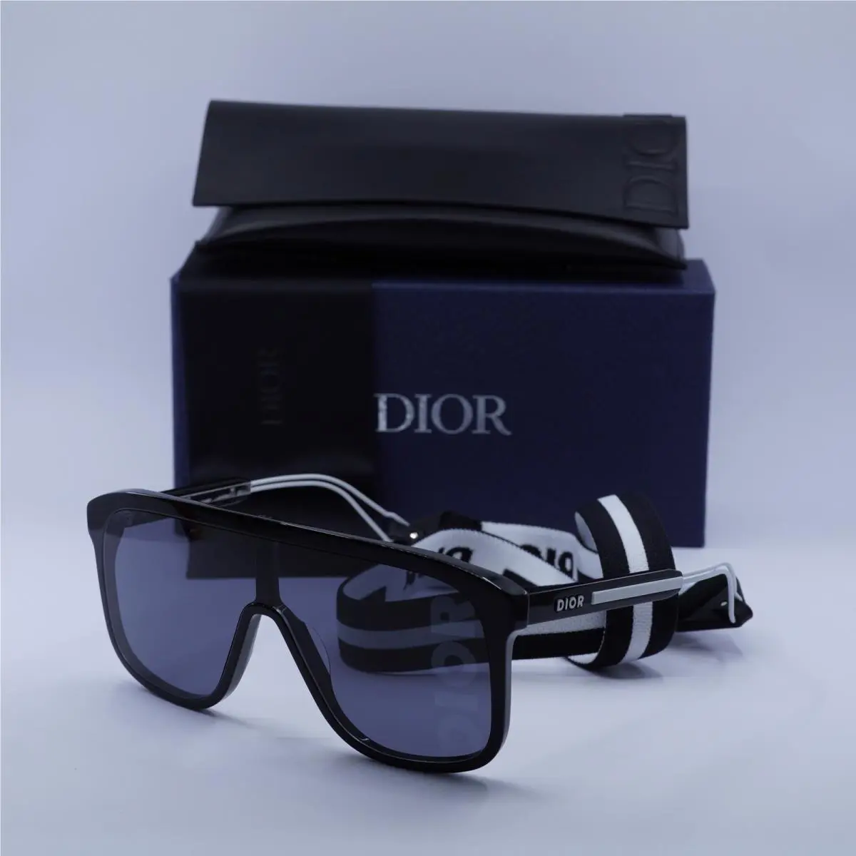 Dior Diorfast M1I 10A8 Shiny Black/smoke Mirror 00-00-145 Sunglasses