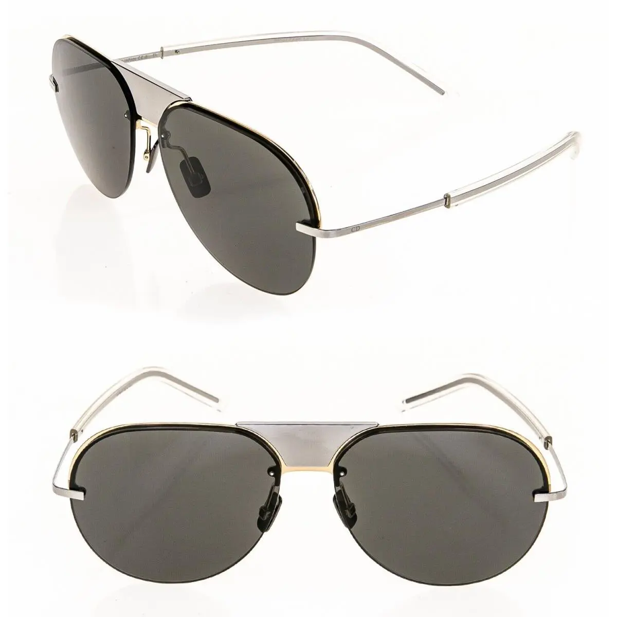 Christian  SCALE1.0 Gunmetal Flex Titanium Aviator Sunglasses scale by Dior