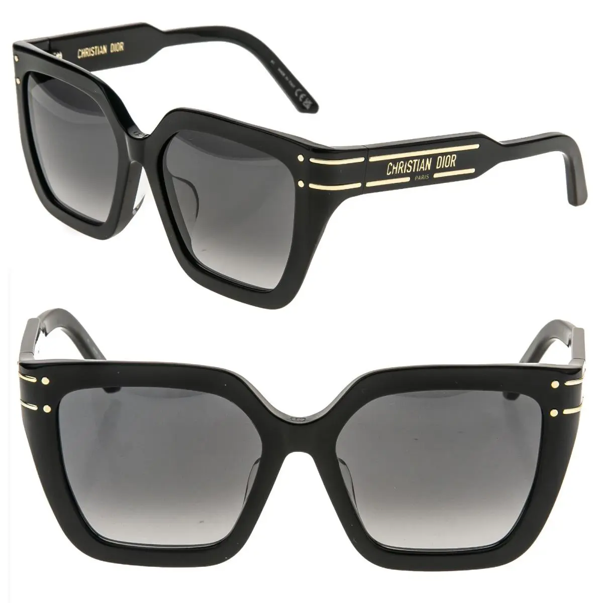 Christian Dior Signature Black Gold Thin Diorsignature S10F Sunglass CD40131F