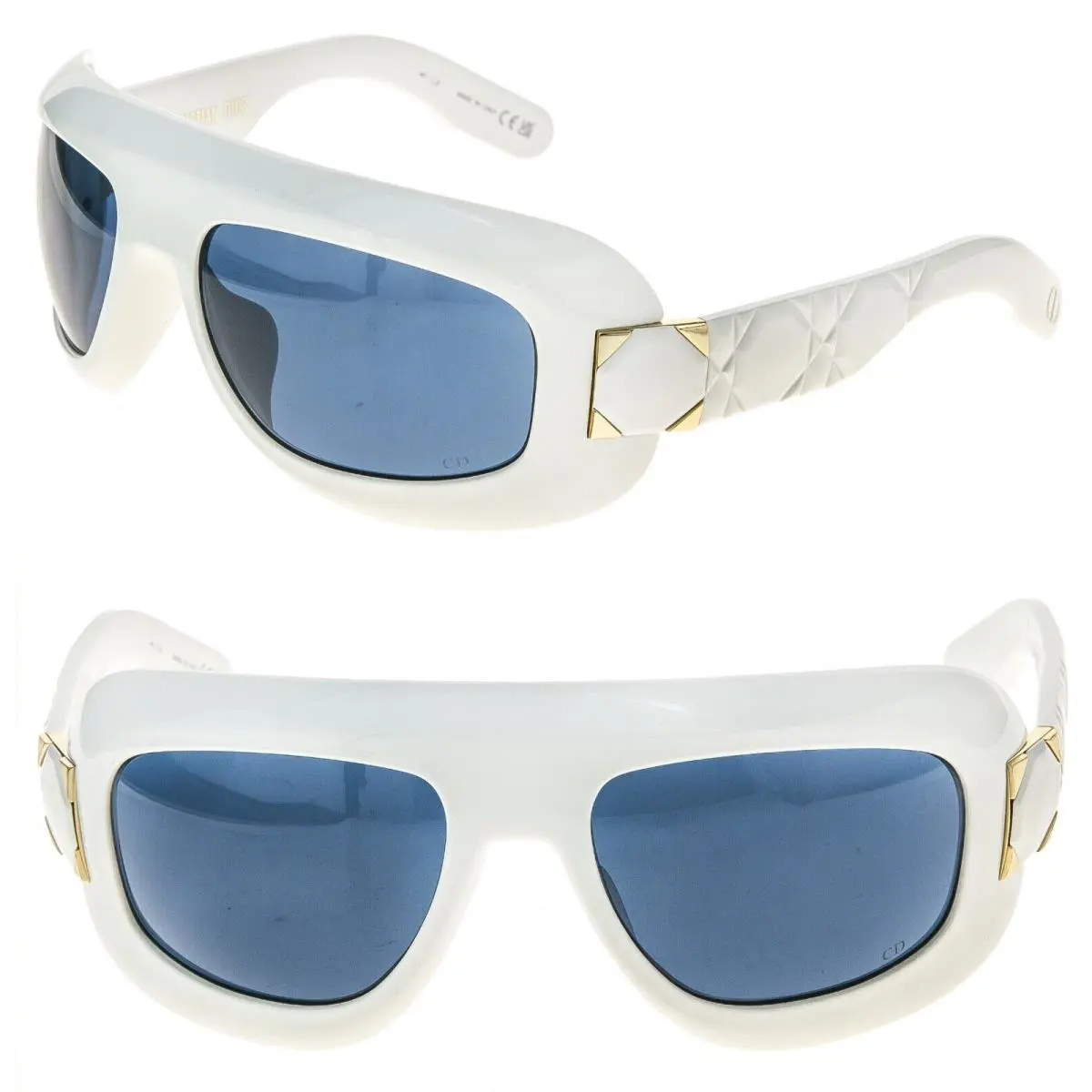 Christian Dior Lady 9522 White Blue Cannage M1I Mask Sunglasses CD40136I 95.22
